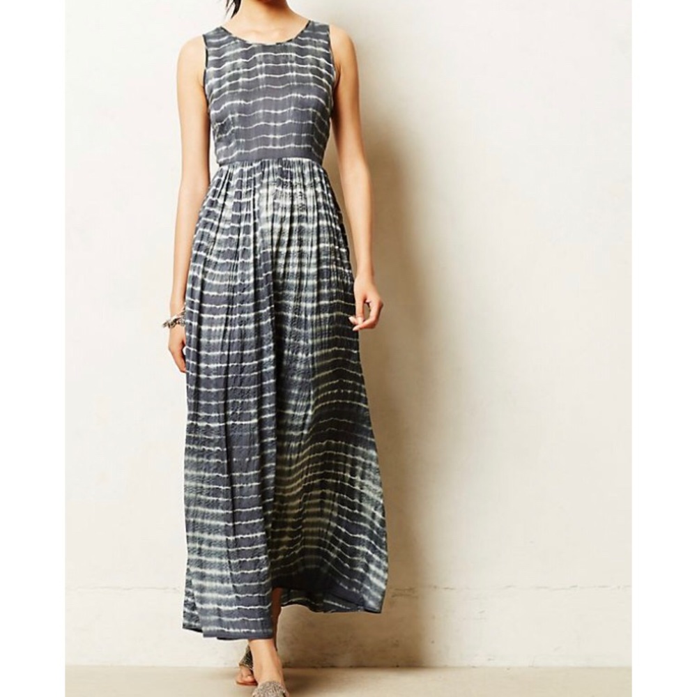 Anthropologie shibori-dyed maxi dress